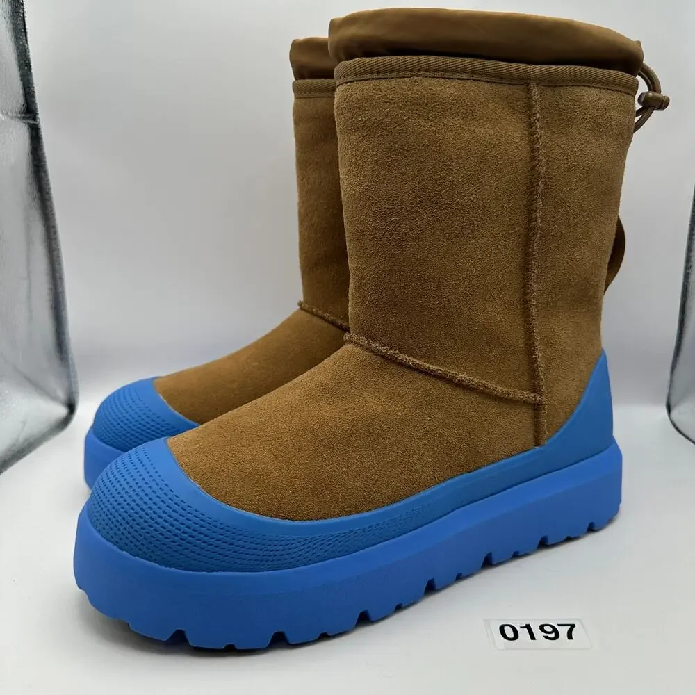 UGG Men's 10 Classic Weather Hybrid Chestnut Big Sky Blue Suede Boot 1143992